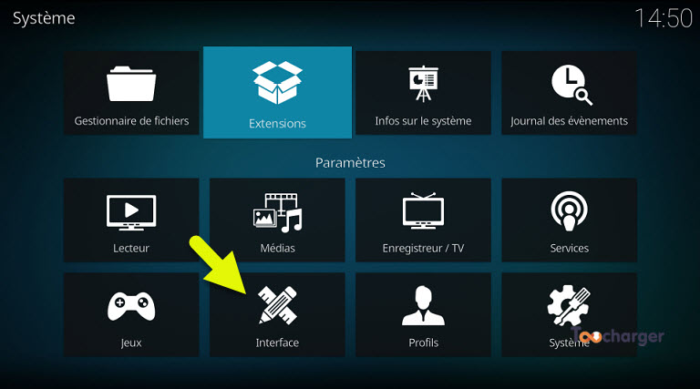 Interface Kodi 19